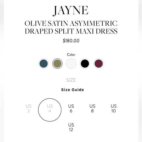 CLUB L LONDON JAYNE OLIVE SATIN ASYMMETRIC DRAPED SPLIT MAXI DRESS - Picture 6 of 6